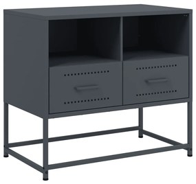 antracitszürke acél TV-szekrény 68 x 39 x 60,5 cm