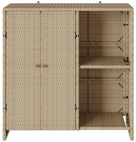 Tárolószekrény Bézs 100x36x102 cm Rattan