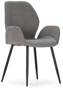 Szürke kárpitozott étkezőfotel szett 2 db-os Ansu – Marckeric