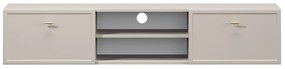 Lorini fali TV-szekrény 150 cm fiókokkal - kasmír / arany T-bar fogantyúk