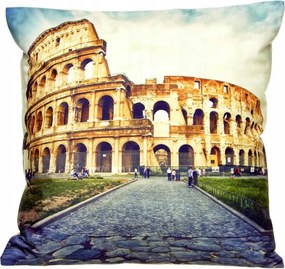 Velúr párnahuzat 40x40 Dekoratív párnahuzat Róma Colosseum