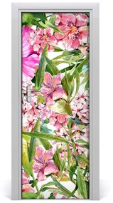 Ajtómatrica trópusi virágok 75x205 cm