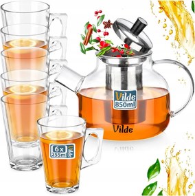 Teáskanna teáskanna gyógynövény tea készítéséhez 850 ml poharak