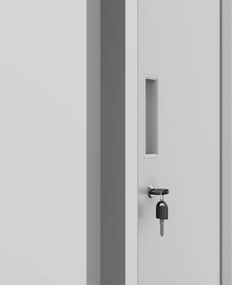 Fém BHP munkaszekrény szürke: KACPER II 1 Plus