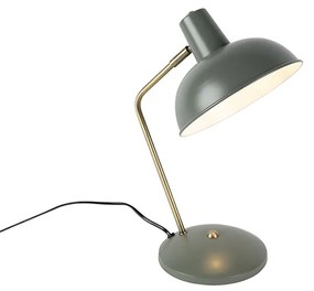 Retro asztali lámpa zöld bronzzal - Milou