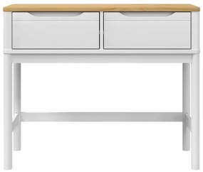 FLORO fehér tömör fenyőfa tálalóasztal 89,5 x 36,5 x 73 cm