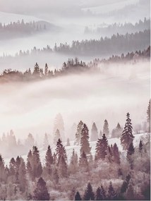 Flizelin fotótapéta Hegyek a ködben tájkép nyugalom tér 206x275 +ragasztó