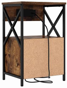 Éjjeliszekrény 2 pcs Füstölt tölgy 40 x 31 x 60 cm Faanyag