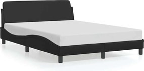 vidaXL fekete műbőr ágykeret Dover 120 x 200 cm