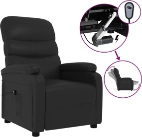 vidaXL fekete műbőr elektromos dönthető fotel