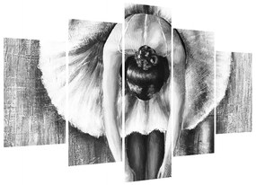 Balerína fekete-fehér képe (150x105 cm)
