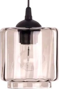 BRILAGI - Asztali lámpa WOOD GLASS 1xE27/40W/230V barna/fekete/füstös bézs
