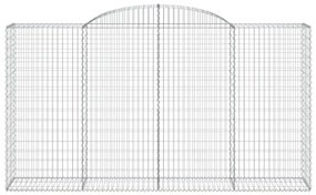 12 db íves horganyzott vas gabion kosár 300x50x160/180 cm