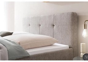 Szürkésbarna kárpitozott franciaágy 180x200 cm Smart – Meise Möbel