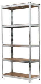Nagy teherbírású polc 180x90x30 cm 175 kg króm