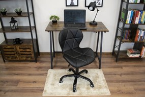 AKCIÓ Fekete irodai szék NOTO ökobőrből II. osztály