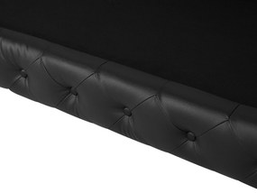 Chesterfield Stílusú Kétszemélyes Elegáns Műbőr  Kanapé Fekete Színben VISSLAND Beliani