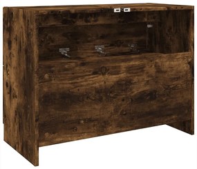 füstös tölgy színű szerelt fa mosdószekrény 78 x 37 x 59 cm