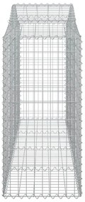4 db íves horganyzott vas gabion kosár 200 x 50 x 100/120 cm