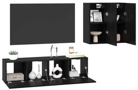 TV szekrény garnitúra 4 pcs Musta tammi 120 x 30 x 30 cm