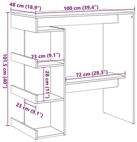 antik fa szerelt fa bárasztal tárolópolccal 100 x 48 x 101,5 cm