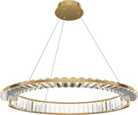 MAYTONI P097PL-L36BS3K1 KRONE Kristály Függesztett Lámpa Sárgaréz, Átlátszó LED IP20