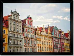 Poszterek keretben 40x30 Homlokzatok Piac Wroclawban