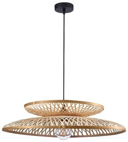 Csillár zsinóron BALI 1xE27/20W/230V átm. 60 cm bambusz