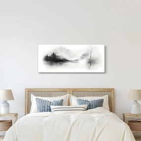 Kép - Tintafestmény tájkép (120x50 cm)