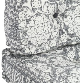 világosszürke foltvarrott szövet raklapkanapé-párna