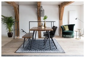 Alagon pad fekete acél lábakkal, hosszúság 180 cm - Dutchbone