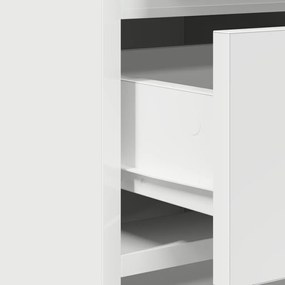 3 részes öltöztető asztal szett LED-del, fehér mérnöki fával