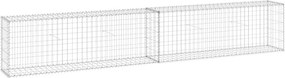 vidaXL horganyzott acél gabion fal fedéllel 300 x 30 x 50 cm