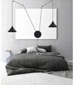 Csillár zsinóron ABRAMO 2xE27/15W/230V fekete