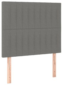 sötétszürke szövet LED-es fejtámla 90x5x118/128 cm