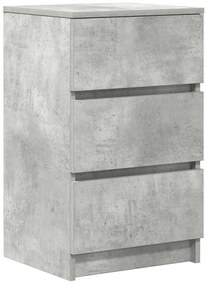 2 db betonszürke éjjeliszekrények 3 fiókkal 39x35x65 cm