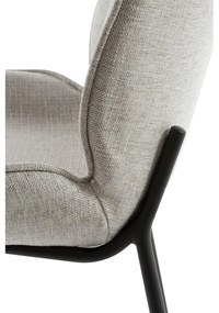 Hella szürke étkezőszék bársony kárpitozással és fém szerkezettel - Canett
