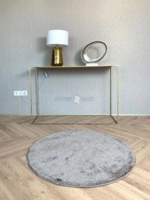 Vajpuha kerek shaggy sebano Sötétszürke (Dark grey) 67x67