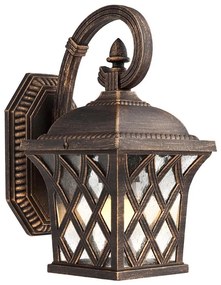 Redo 9951 - Kültéri fali lámpa BREMEN 1xE27/42W/230V IP23 arany/patinás