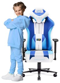 Diablo X-Player 2.0 szövet gamer szék gyerekeknek Kids MÉRET: Frost white /fehér Diablochairs