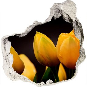 3d-s lyuk vizuális effektusok matrica Sárga tulipánok nd-p-64836622