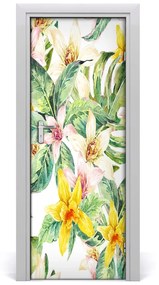 Ajtómatrica trópusi virágok 85x205 cm