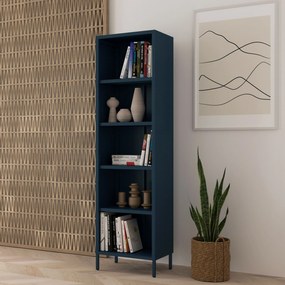 Könyvespolc MARIO, 500 x 1800 x 350 mm, Modern: sötétkék