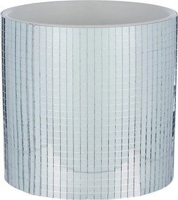 DISCO kaspó, ezüst Ø 13 cm