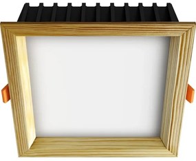 APLED-LED Lámpa SQUARE WOODLINE LED/12W/230V 4000K 17x17 cm fenyő tömör fa