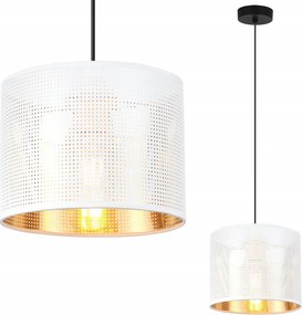 Mennyezeti Függőlámpa Csillár Fehér Lámpabúra Arany Középpel A Nappaliba