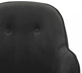 sötétszürke bársony hintaszék