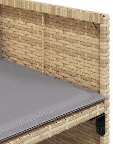 vidaXL 7 részes vegyes bézs polyrattan kerti étkezőgarnitúra párnákkal