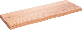 vidaXL világosbarna kezelt tömör tölgyfa fali polc 80x30x(2-4) cm