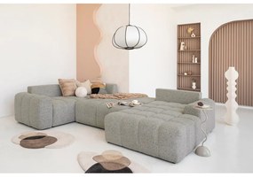 Világosbarna kinyitható tárolóhelyes moduláris sarokkanapé (bal oldali) Lulu – Miuform